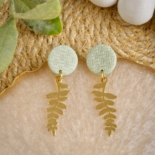 Leaf Dangles in Grey