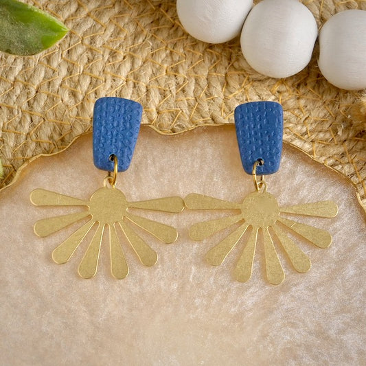 Sunburst Dangles in Blue