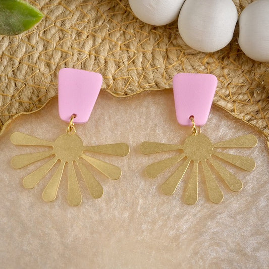 Sunburst Dangles in Pink