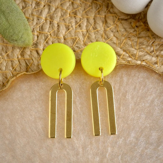 Arch Dangles in Neon Yellow