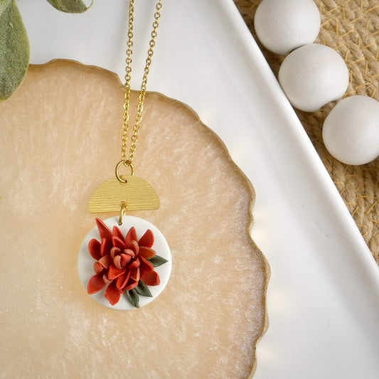 Carden Circle Necklace in Floral