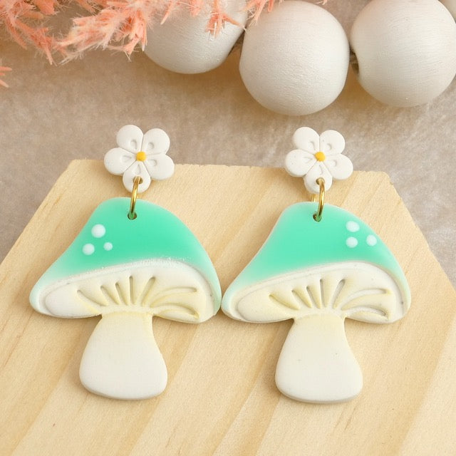 Turquoise Mushroom Dangles