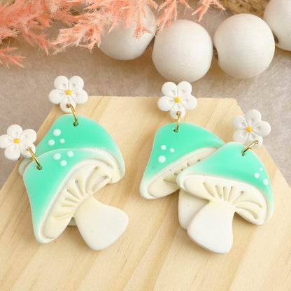 Turquoise Mushroom Dangles