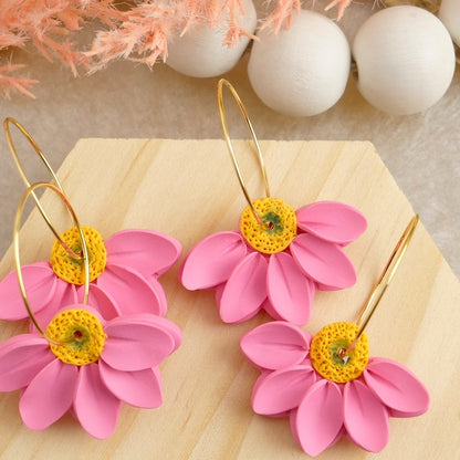 Hoops in Pink Daisies