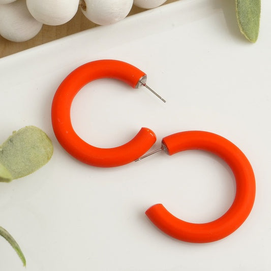 Clay Hoops in Cadmium Red