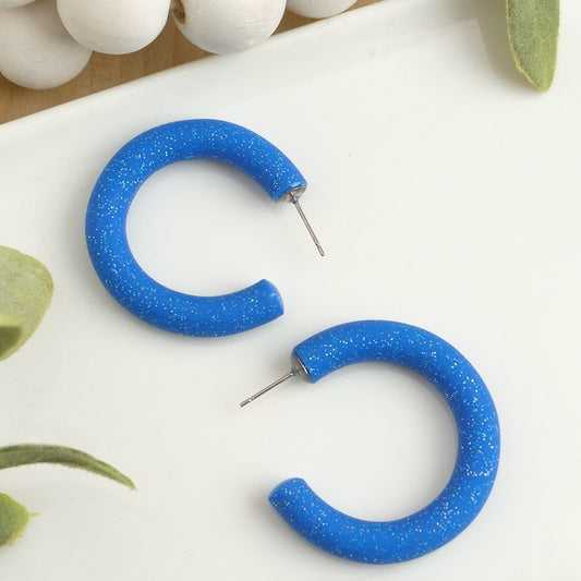 Clay Hoops in Blue Star