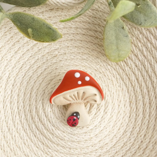 Brooch in Mushroom