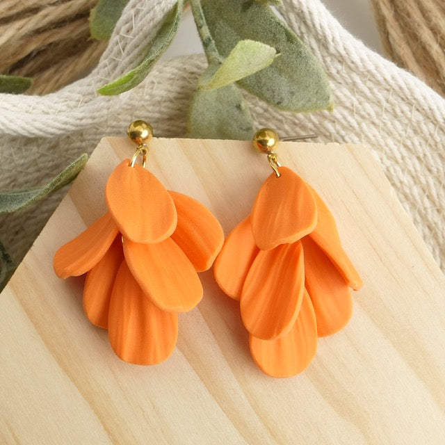 Petal Dangles in Koi Orange