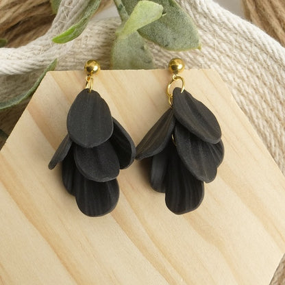 Petal Dangles in Black