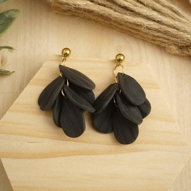 Petal Dangles in Black