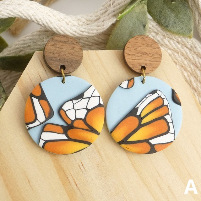 Carden Circle Dangles in Butterflies Light Blue