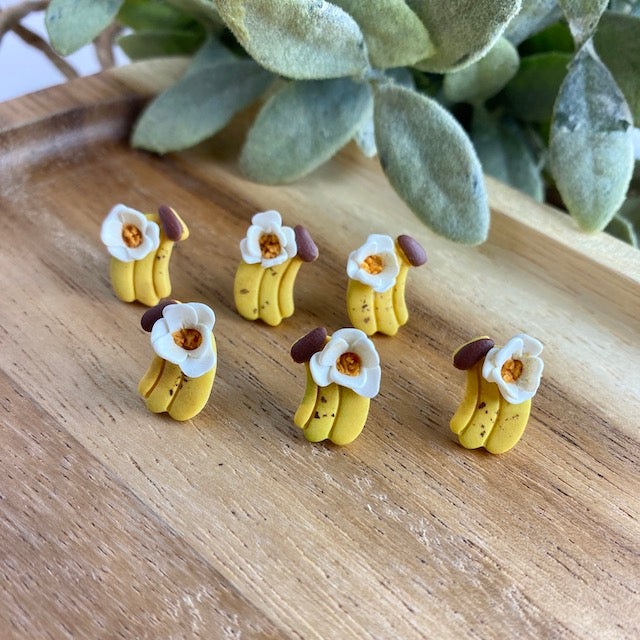 Banana Studs with Flowers