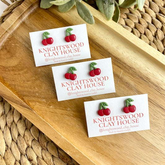 Cherry Studs (Preorder for Lindsay)