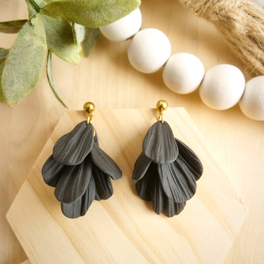 Black Petal Dangles