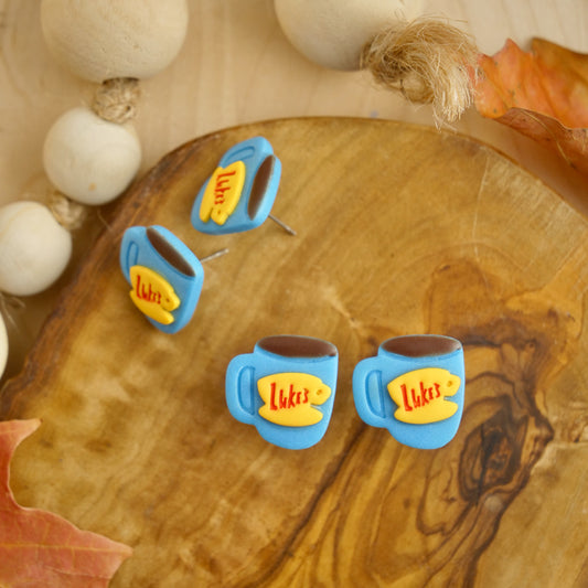 Luke's Mug Studs in Blue