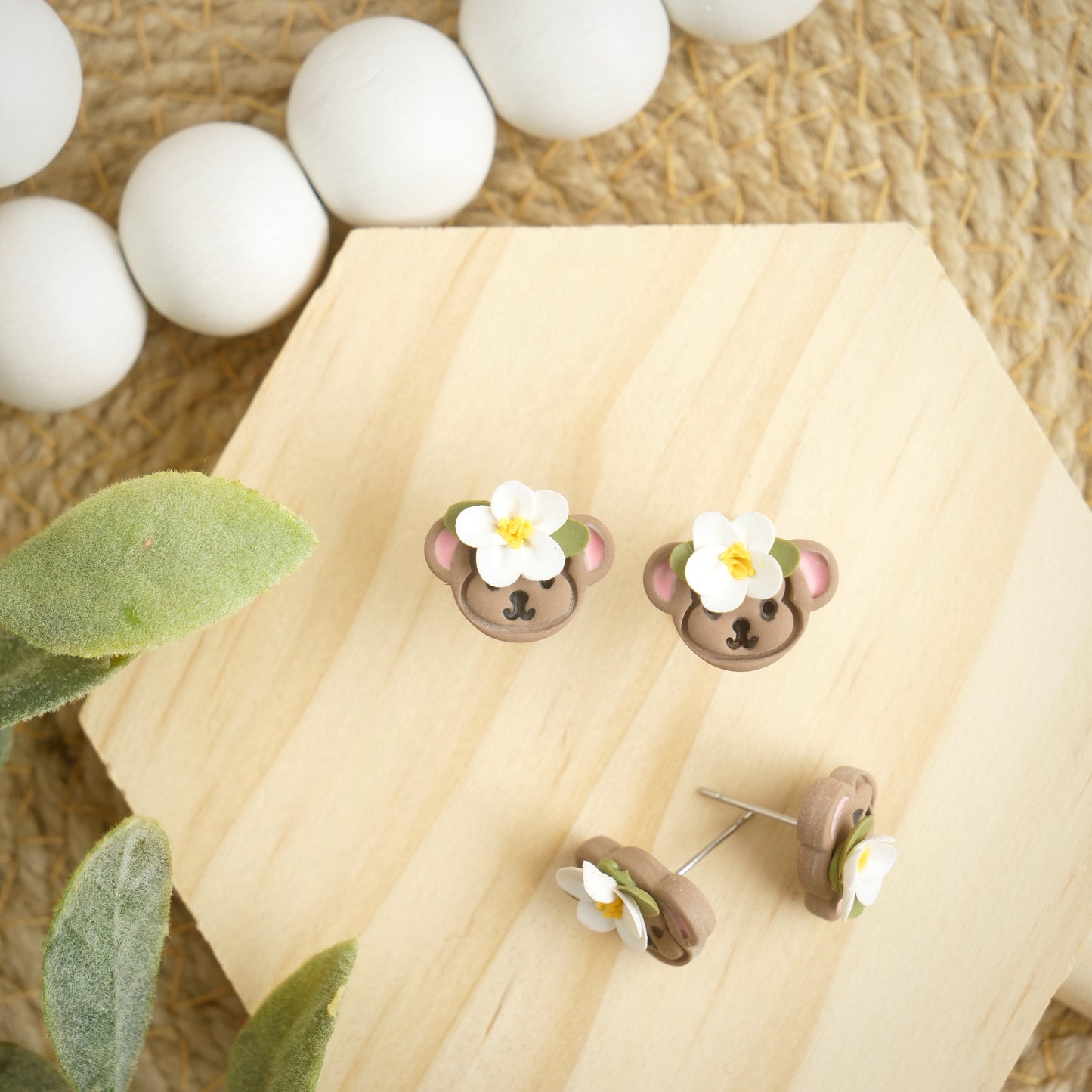 Chimp Studs with Floral