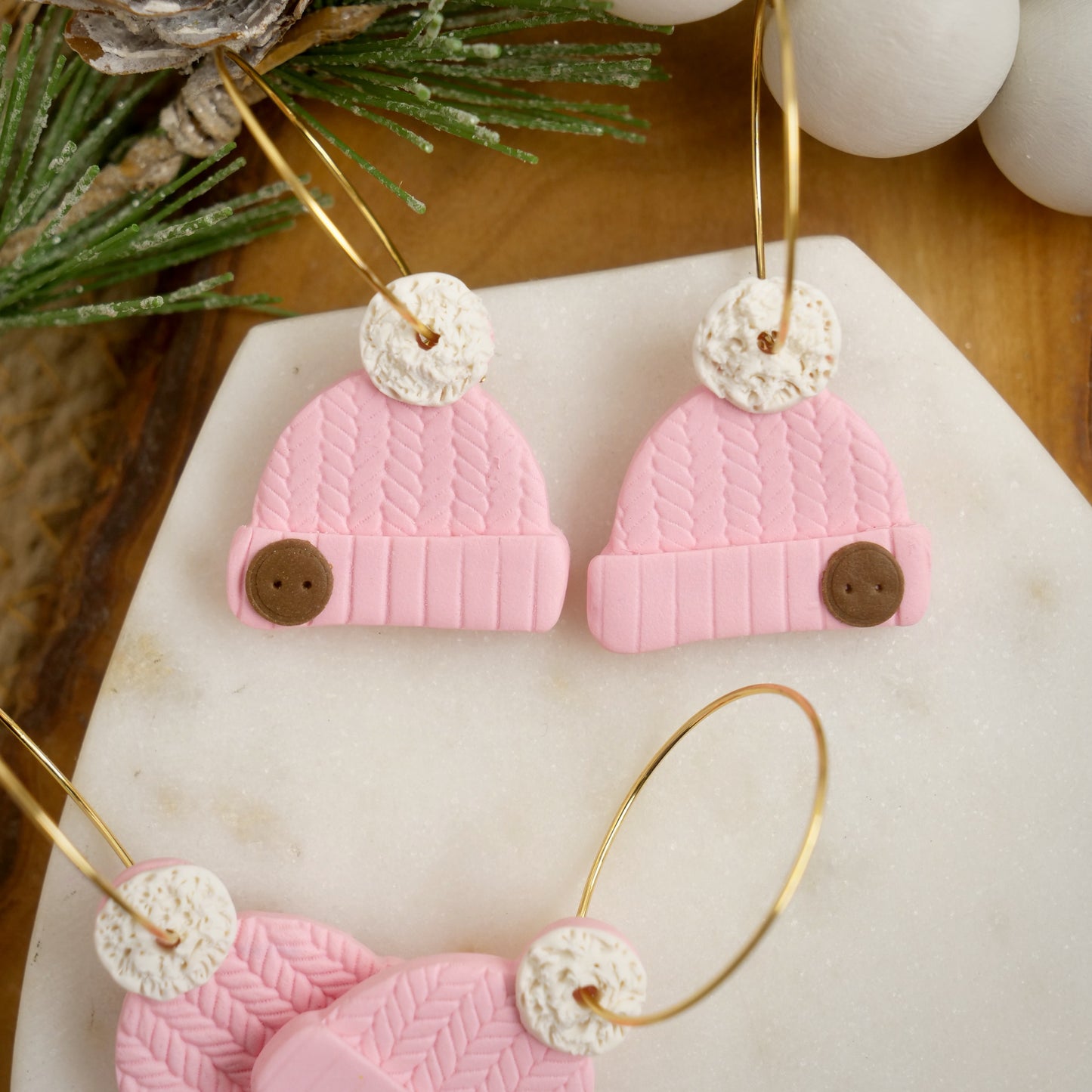 Pink Toque Hoops