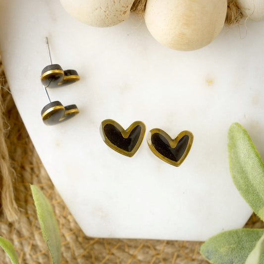 Brass Hearts in Black