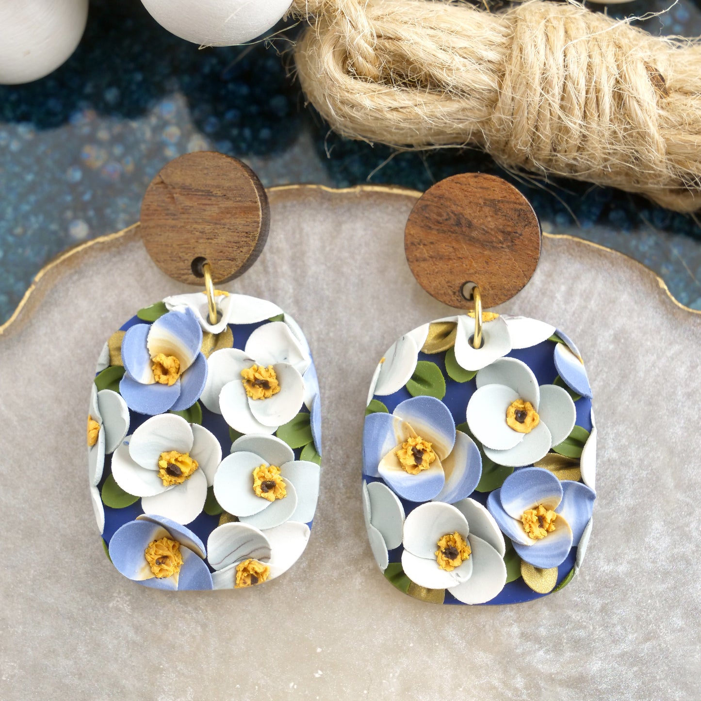 Dangles in Forget Me Not Floral