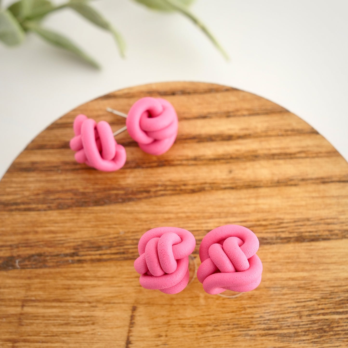 Raspberry Knot Studs