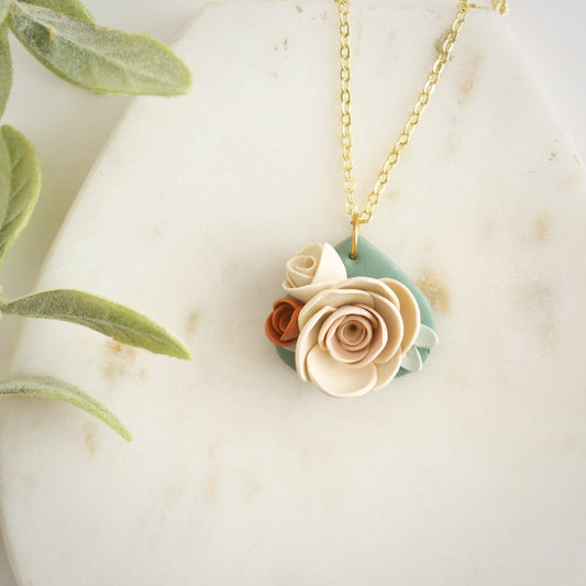 Pendant in Green Floral