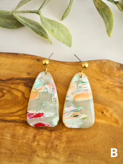 Clara Dangles in Aqua Stone