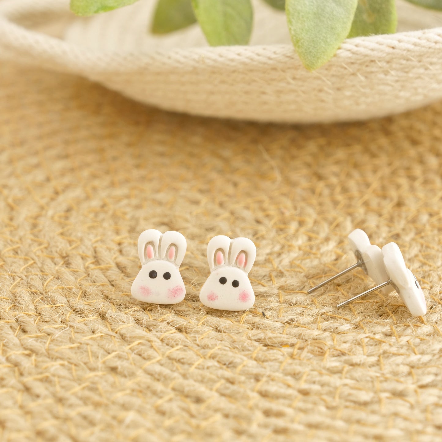 Bunny Studs in White