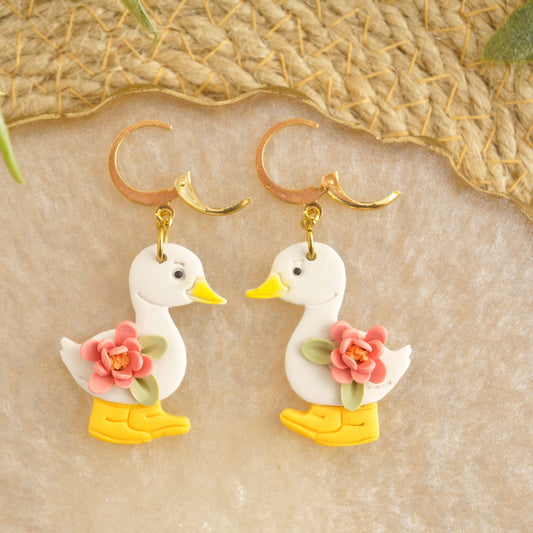 PRE-Sale: Goose in Boots Dangles with Lever Back Earring Hooks