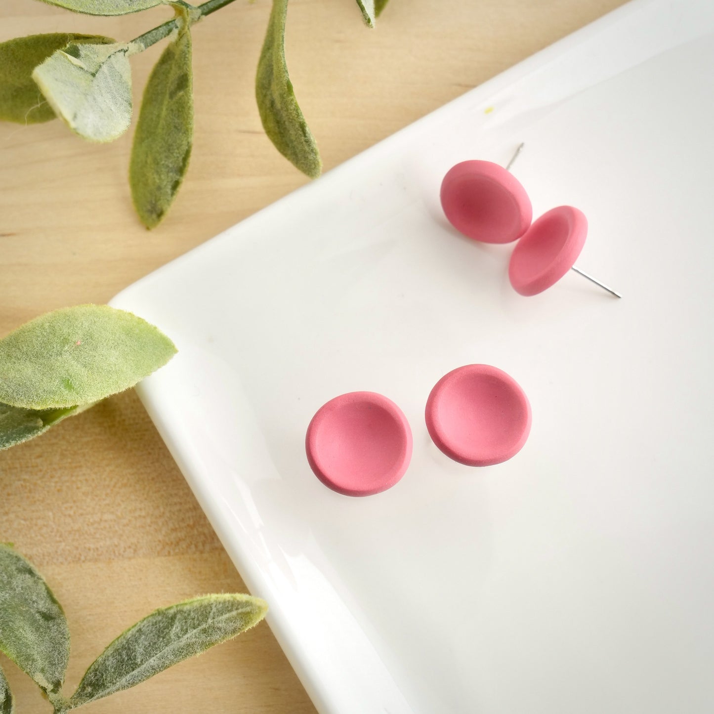 Button Studs in Blush
