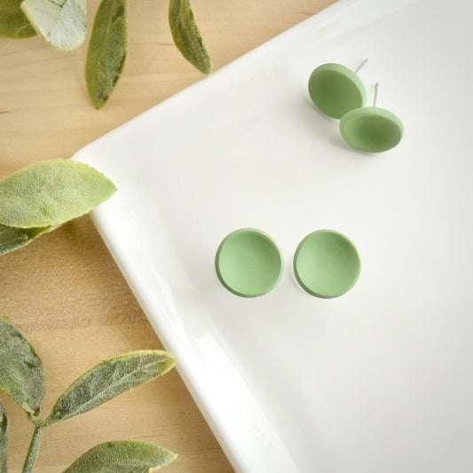 Button Studs in Olive