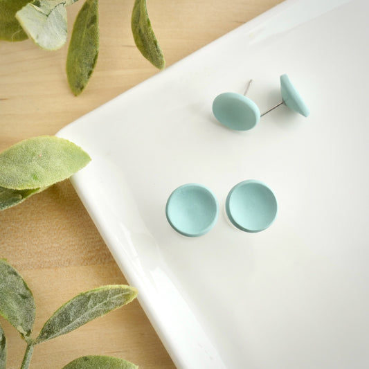 Button Studs in Soft Blue