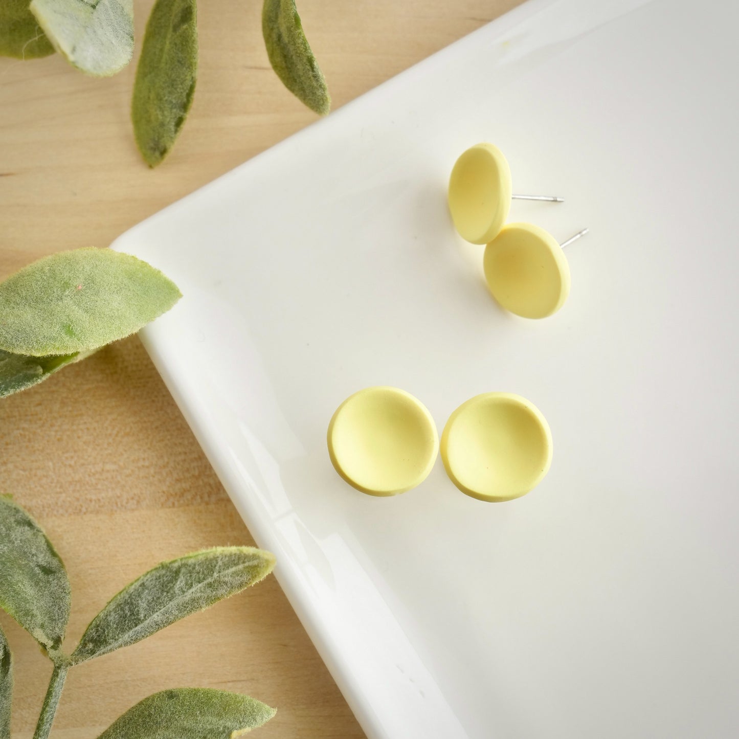 Button Studs in Soft Yellow