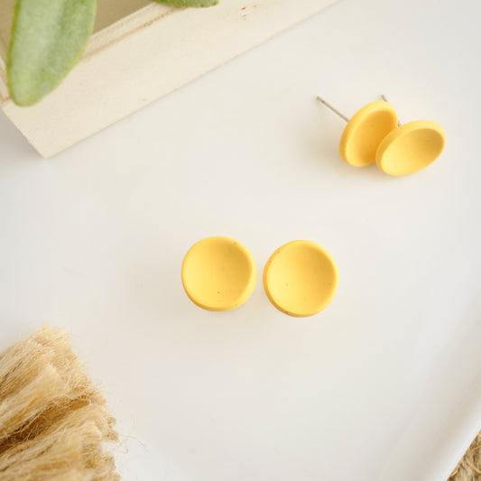 Button Studs in Yellow Granite