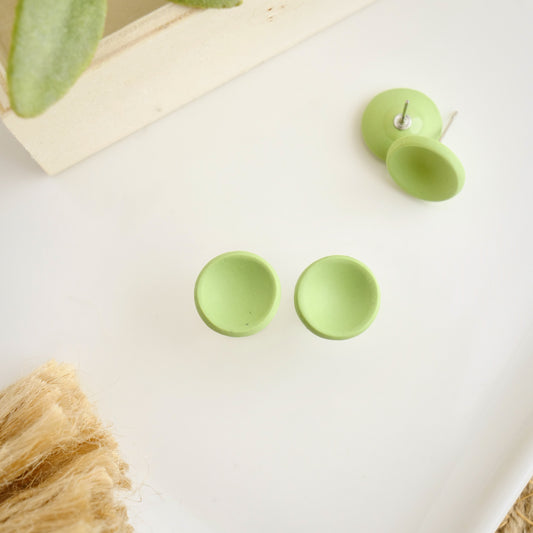 Button Studs in Green Granite