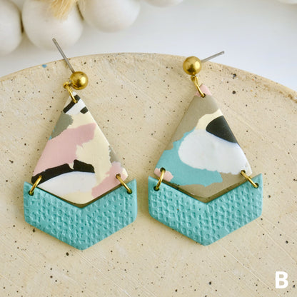 Bailey Dangles in Teal Rip & Tear