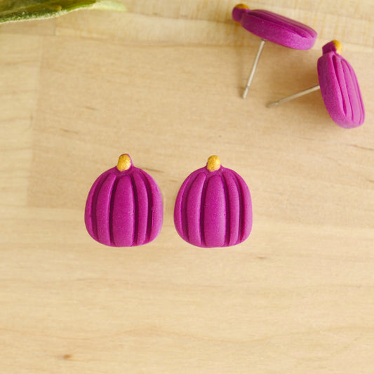 Pumpkin Studs in Purple
