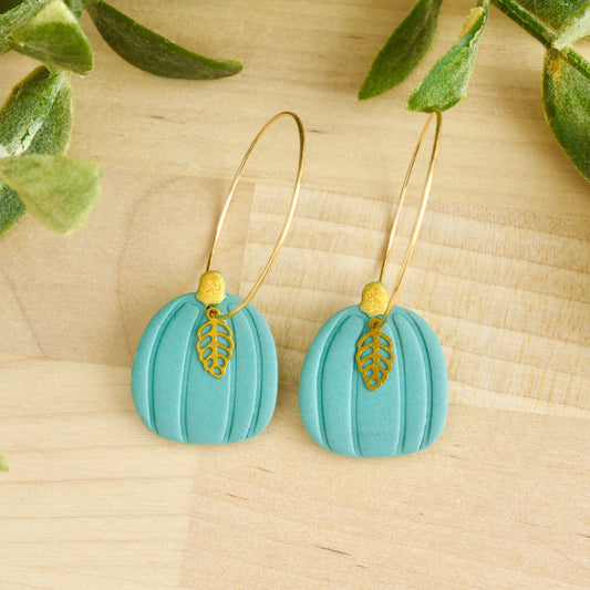Pumpkin Hoops in Teal