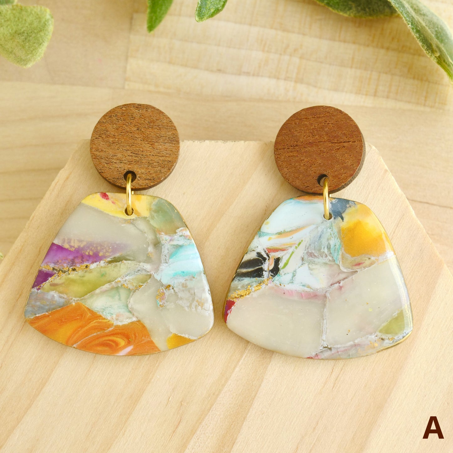 Norfolk Dangles in Marbled Jewel