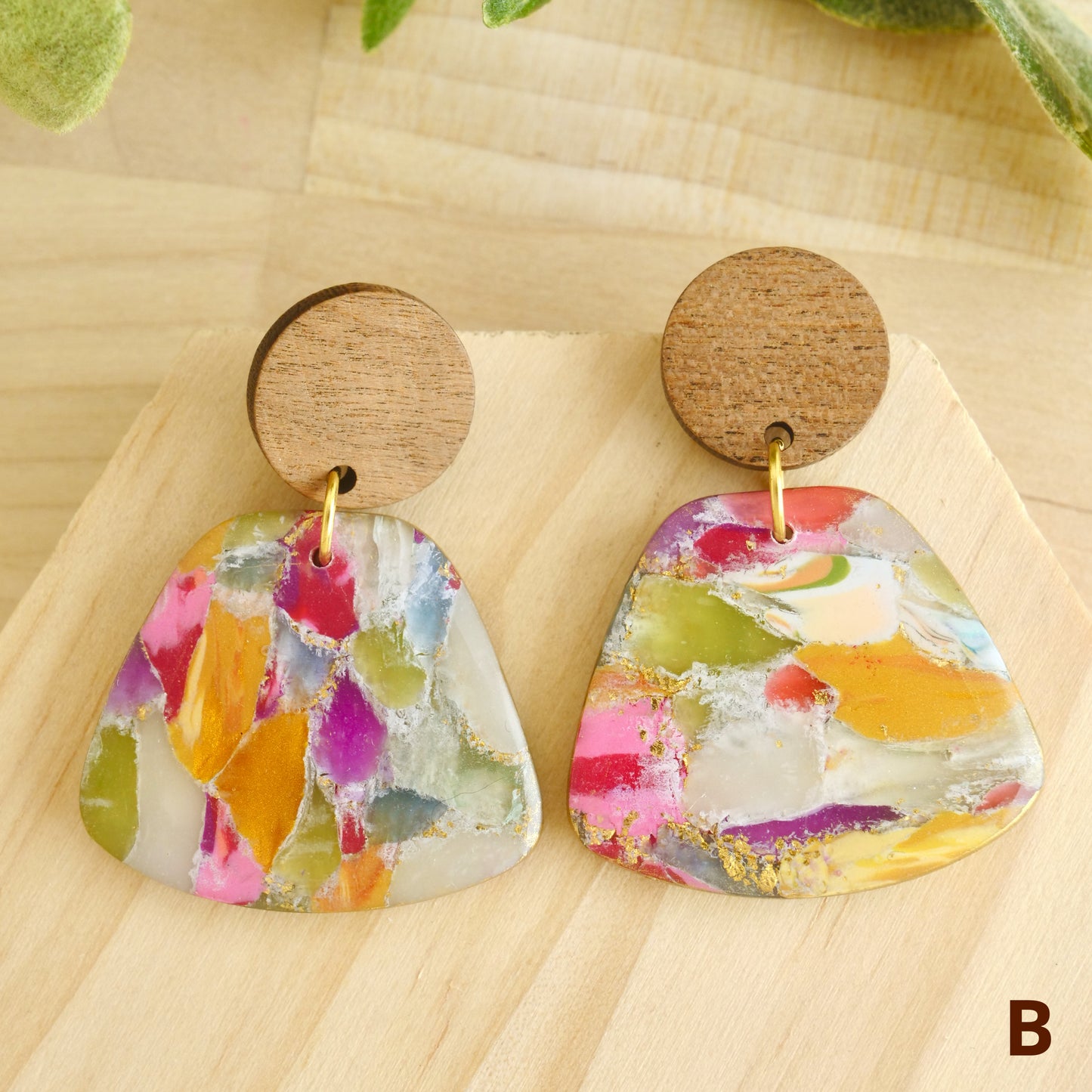 Norfolk Dangles in Marbled Jewel