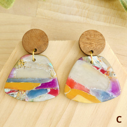 Norfolk Dangles in Marbled Jewel