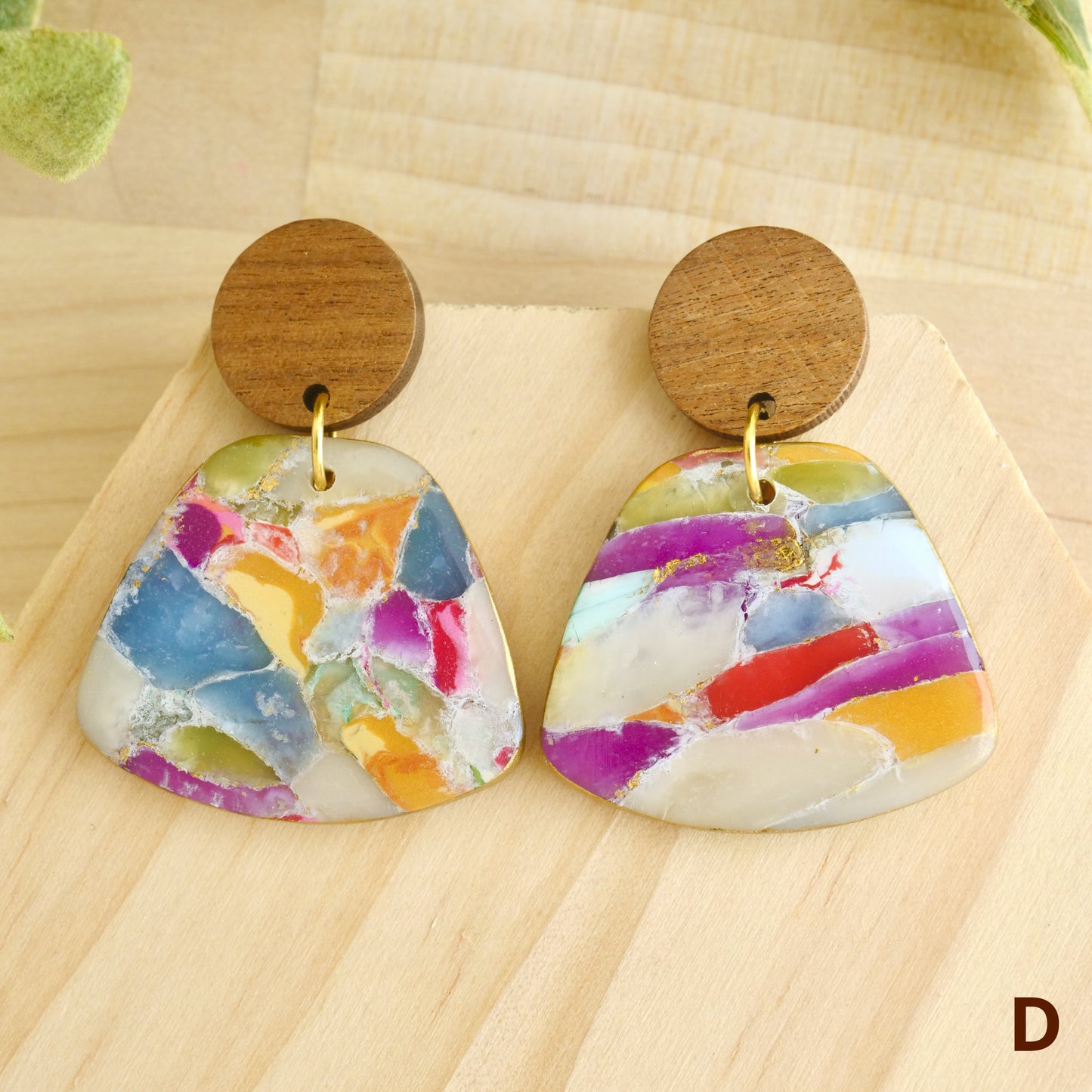 Norfolk Dangles in Marbled Jewel