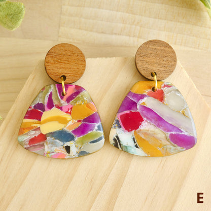 Norfolk Dangles in Marbled Jewel