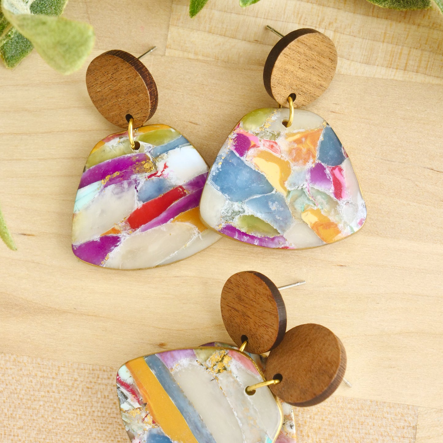 Norfolk Dangles in Marbled Jewel