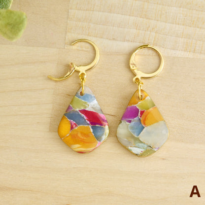 Bailey Dangles in Marbled Jewel