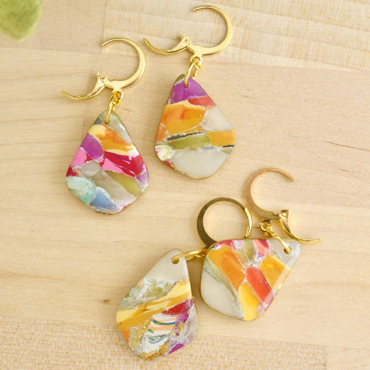 Bailey Dangles in Marbled Jewel