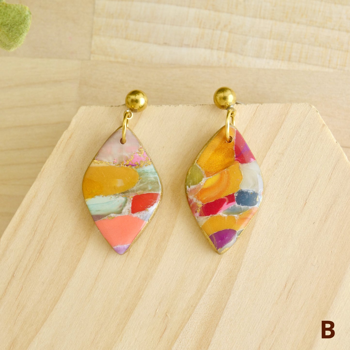 Dangles in Marbled Jewel