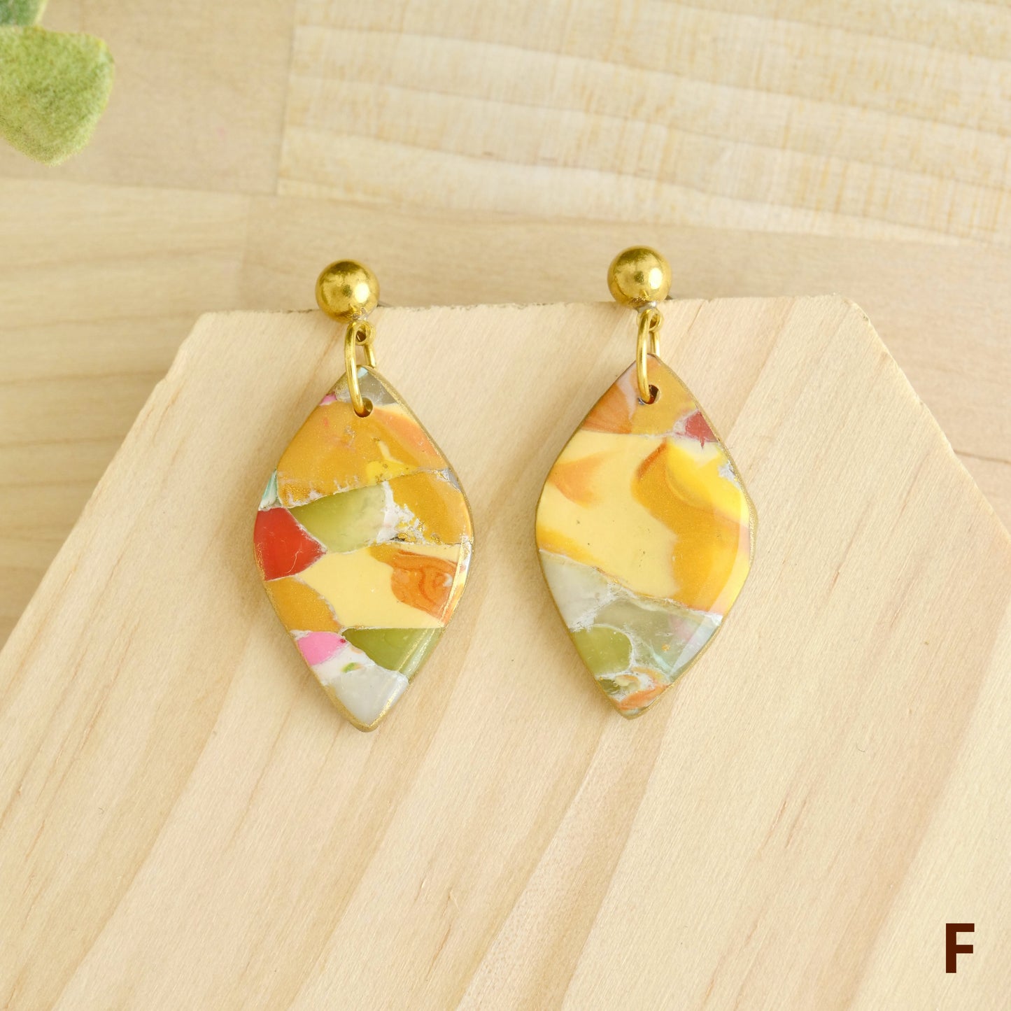 Dangles in Marbled Jewel