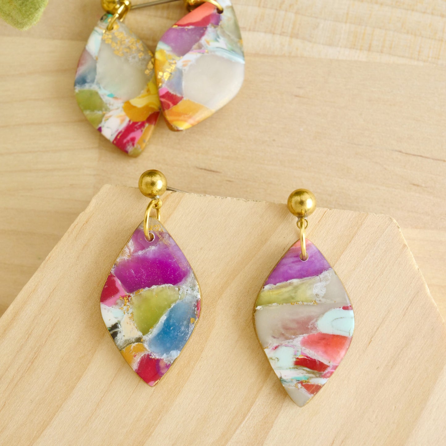 Dangles in Marbled Jewel