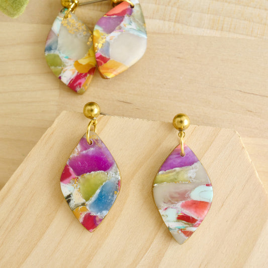 Dangles in Marbled Jewel