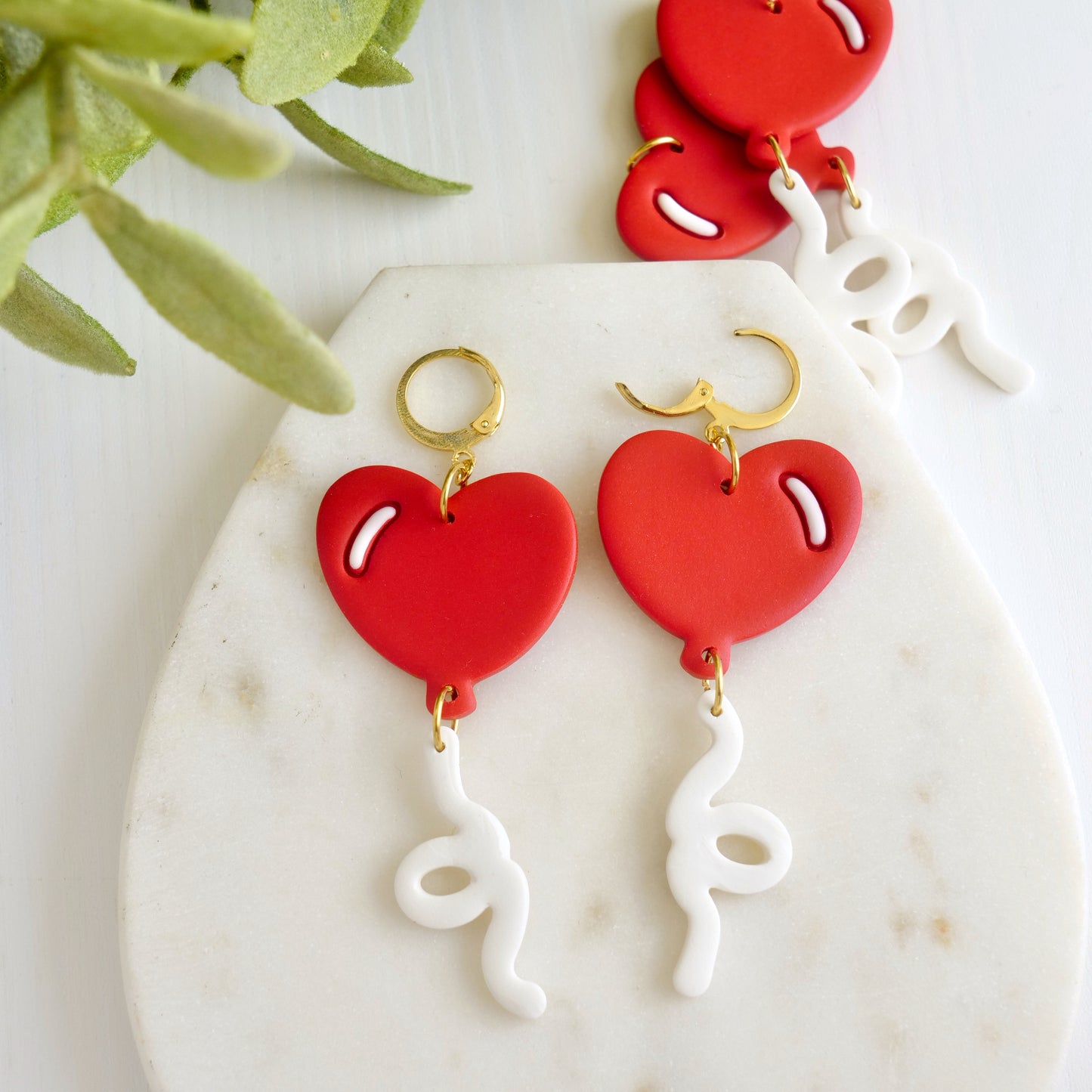 Red Heart Balloon Dangles